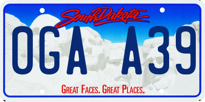 SD license plate 0GAA39