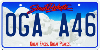 SD license plate 0GAA46