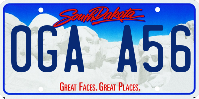 SD license plate 0GAA56