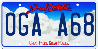 SD license plate 0GAA68