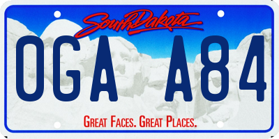 SD license plate 0GAA84