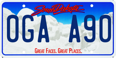 SD license plate 0GAA90