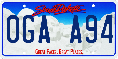 SD license plate 0GAA94