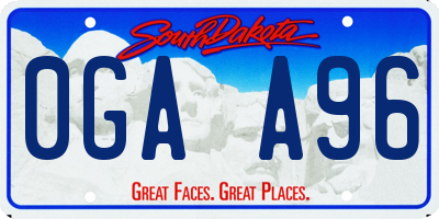 SD license plate 0GAA96