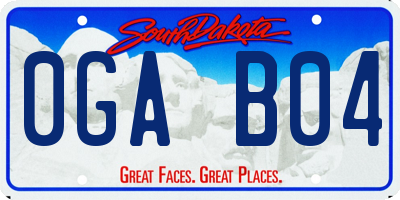 SD license plate 0GAB04