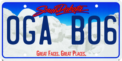 SD license plate 0GAB06