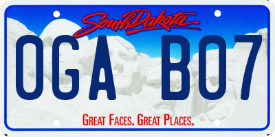 SD license plate 0GAB07