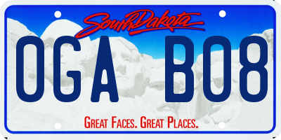 SD license plate 0GAB08