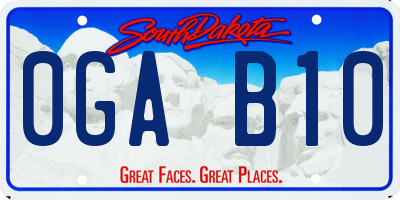 SD license plate 0GAB10