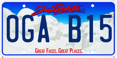 SD license plate 0GAB15