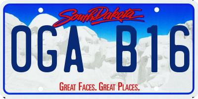 SD license plate 0GAB16