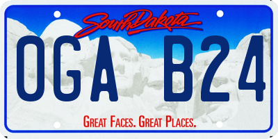 SD license plate 0GAB24