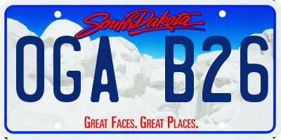 SD license plate 0GAB26