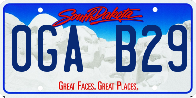 SD license plate 0GAB29