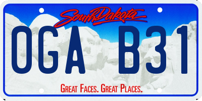 SD license plate 0GAB31