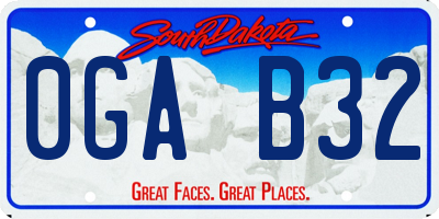 SD license plate 0GAB32