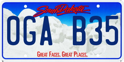 SD license plate 0GAB35