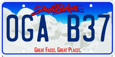 SD license plate 0GAB37