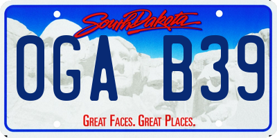 SD license plate 0GAB39