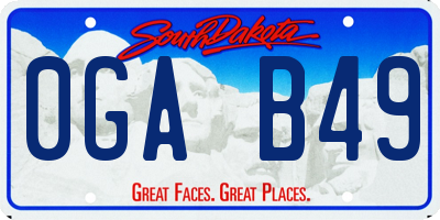 SD license plate 0GAB49