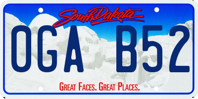 SD license plate 0GAB52