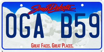 SD license plate 0GAB59