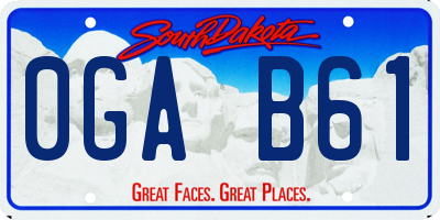 SD license plate 0GAB61
