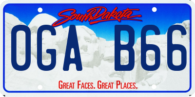 SD license plate 0GAB66