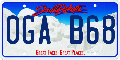 SD license plate 0GAB68