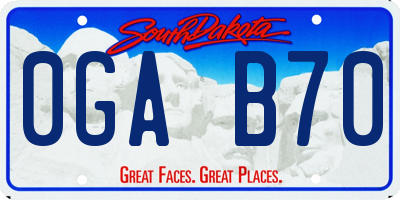 SD license plate 0GAB70