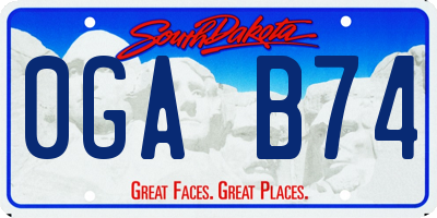 SD license plate 0GAB74