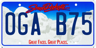 SD license plate 0GAB75