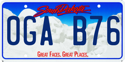 SD license plate 0GAB76