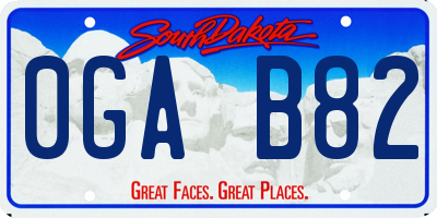 SD license plate 0GAB82