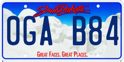 SD license plate 0GAB84