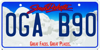 SD license plate 0GAB90