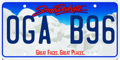 SD license plate 0GAB96