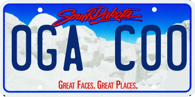SD license plate 0GAC00