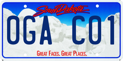 SD license plate 0GAC01