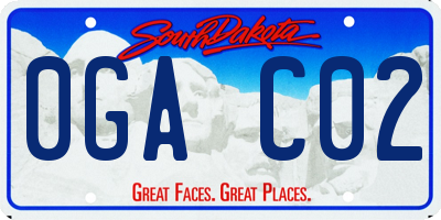 SD license plate 0GAC02