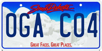 SD license plate 0GAC04