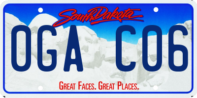SD license plate 0GAC06