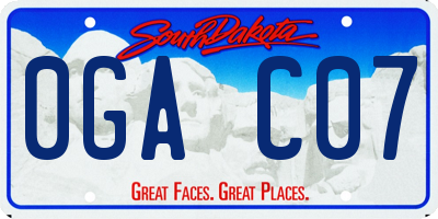 SD license plate 0GAC07