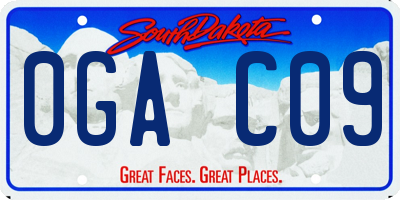 SD license plate 0GAC09