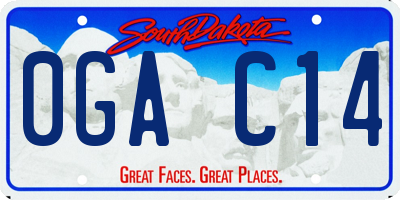 SD license plate 0GAC14