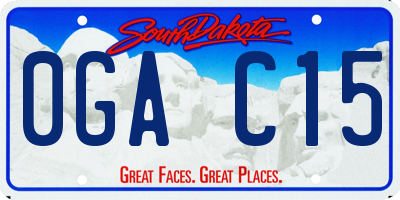 SD license plate 0GAC15