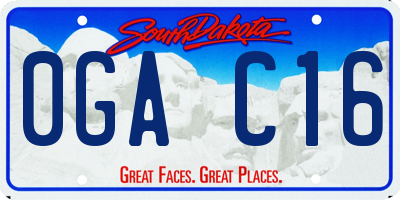 SD license plate 0GAC16