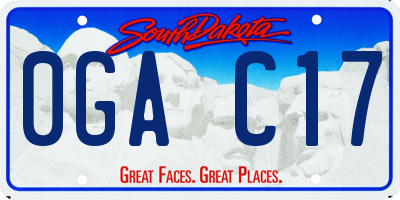 SD license plate 0GAC17
