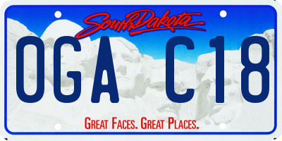 SD license plate 0GAC18