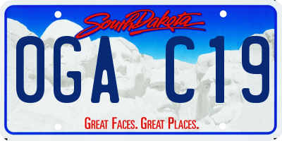 SD license plate 0GAC19
